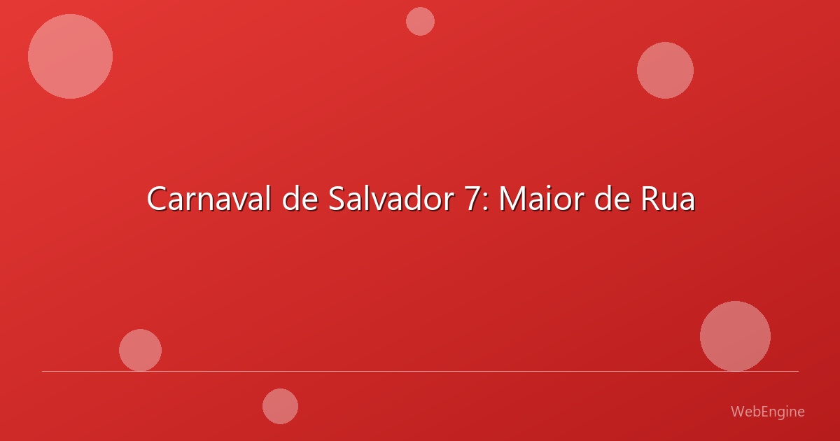 Foto de Carnaval de Salvador 7: Maior de Rua em -