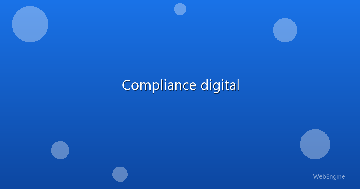 Compliance digital