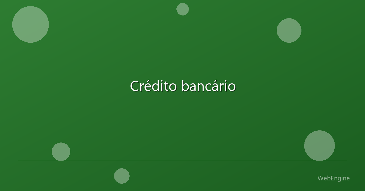 Crédito bancário