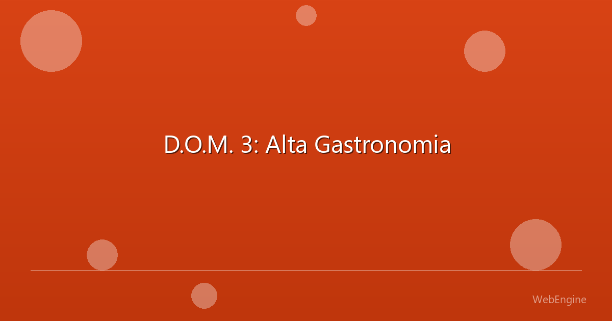 Foto de D.O.M. 3: Alta Gastronomia em -