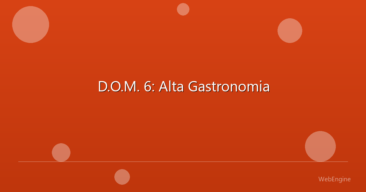 Foto de D.O.M. 6: Alta Gastronomia em -