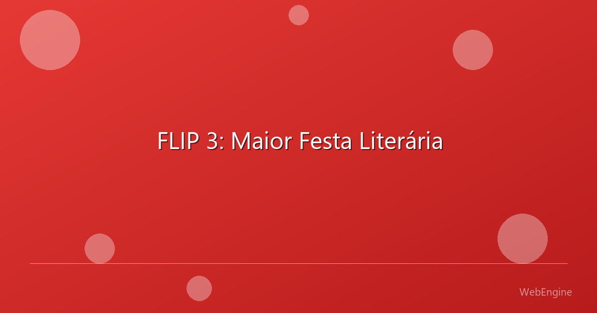 Foto de FLIP 3: Maior Festa Literária em - 