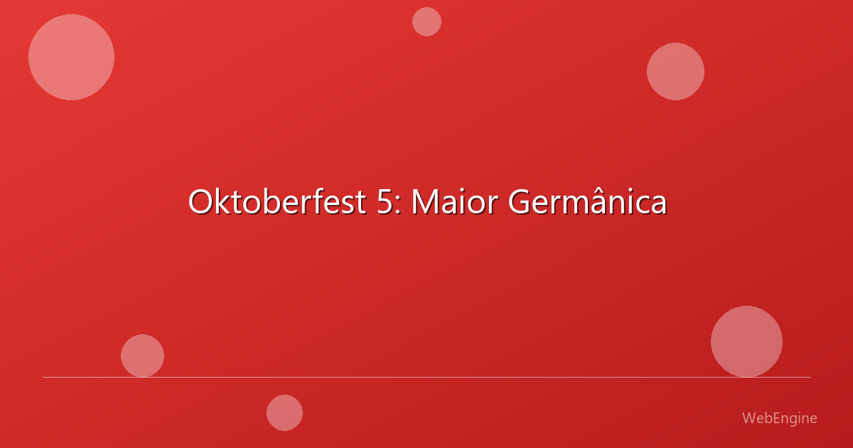 Foto de Oktoberfest 5: Maior Germânica em -