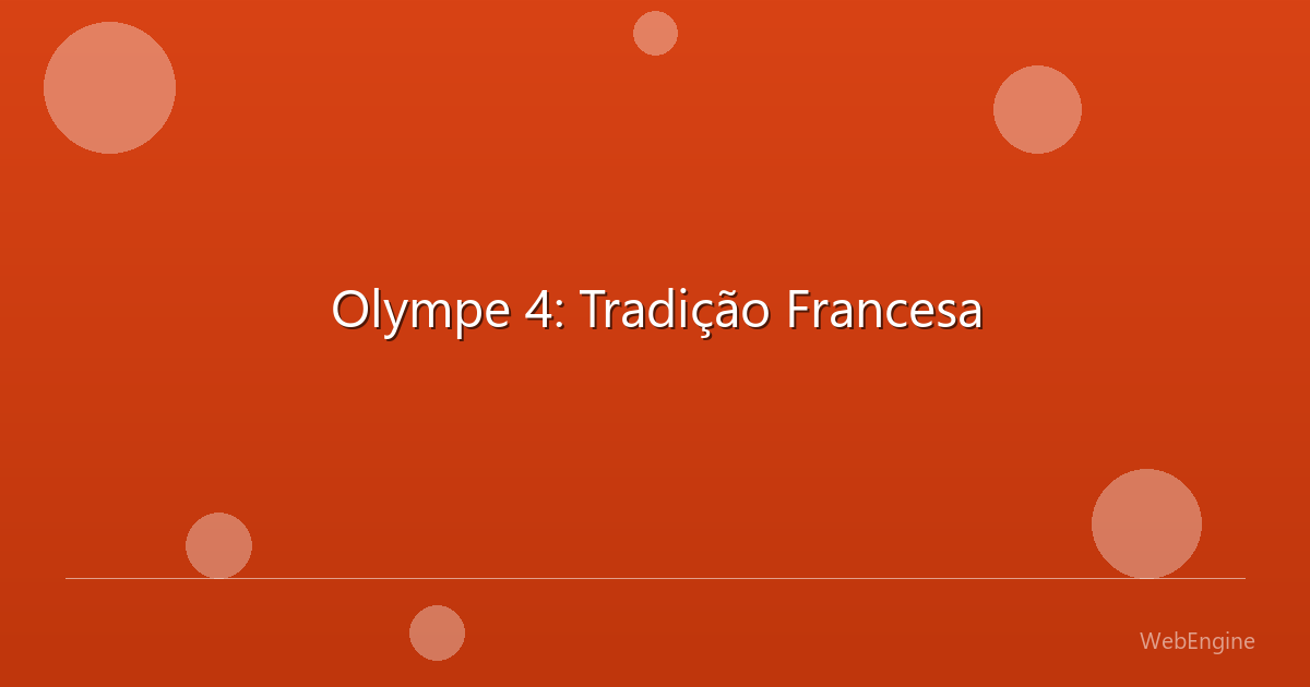 Foto de Olympe 4: Tradição Francesa em -