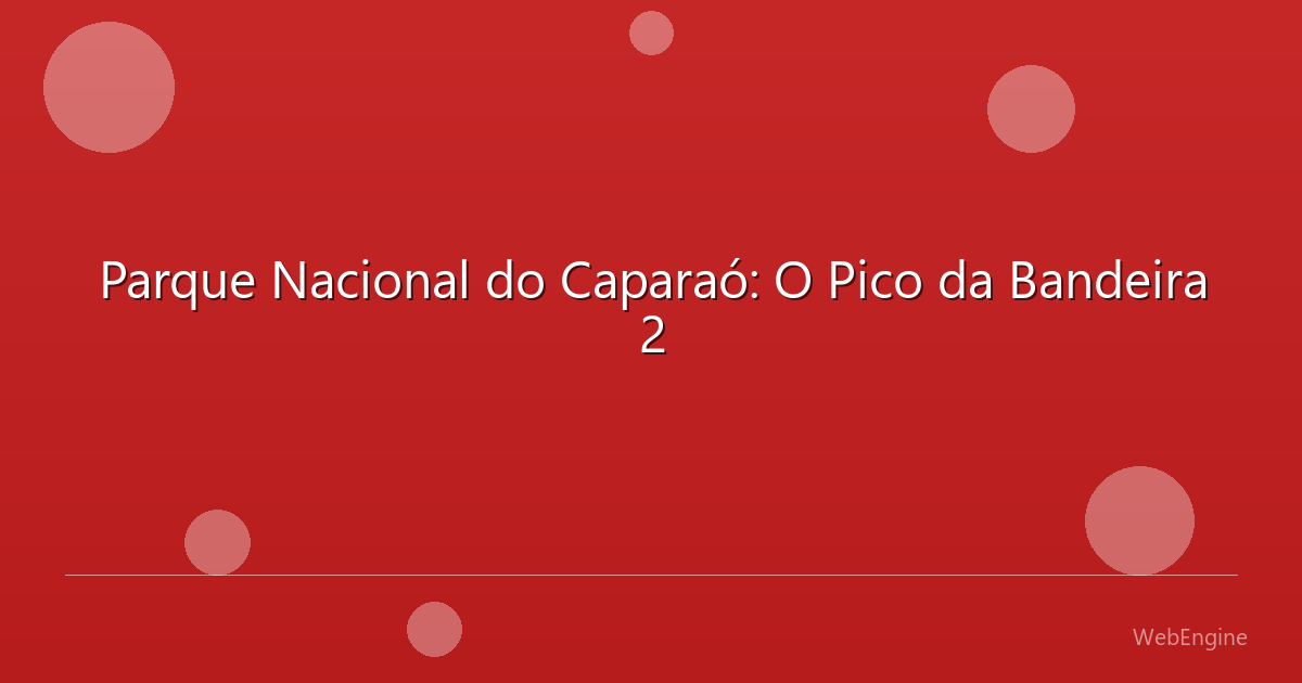 Parque Nacional do Caparaó: O Pico da Bandeira 2