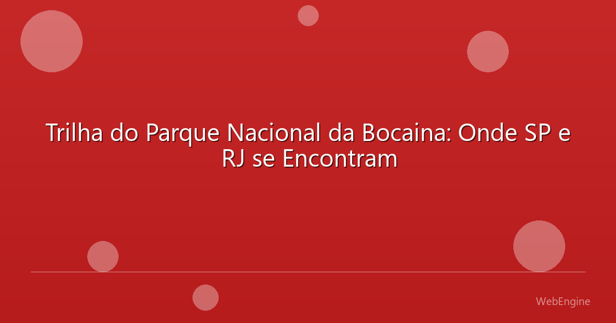 Trilha do Parque Nacional da Bocaina: Onde SP e RJ se Encontram